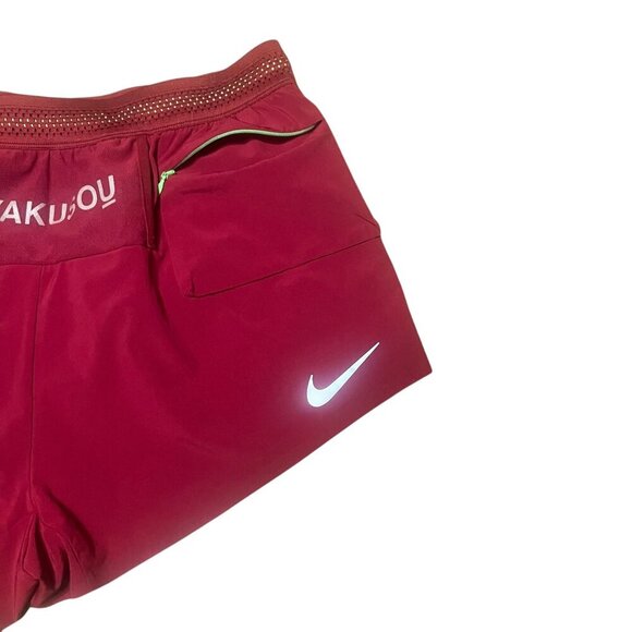 Nike Gyakusou Red Running Shorts With Reflective Logo & Pockets size medium - Picture 6 of 8